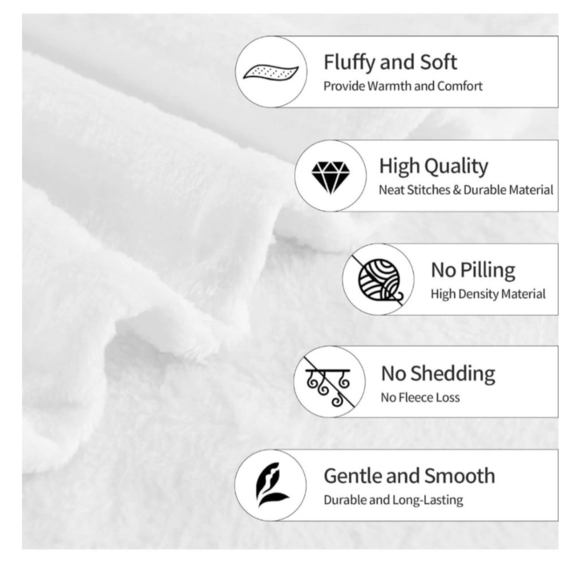 Anime Unisex Blanket 60x50 inch White Multi-color Genshin - Picture 2 of 7